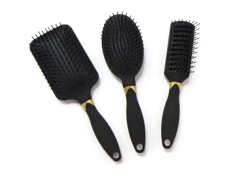 Detangling gummibelegg hårbørste