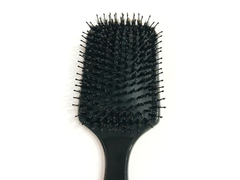 Boar Bristle Massasje Wooden Paddle Detangler Bamboo Hair Brush