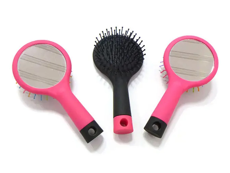 Kvinner Rainbow Black Ball Tips Myk Touch Detangling Cushion Hair Brush