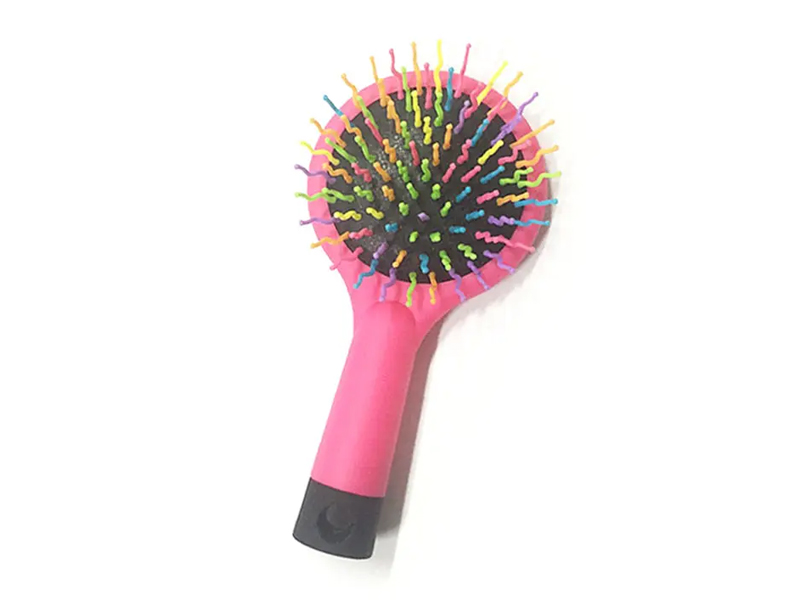 Kvinner Rainbow Black Ball Tips Myk Touch Detangling Cushion Hair Brush