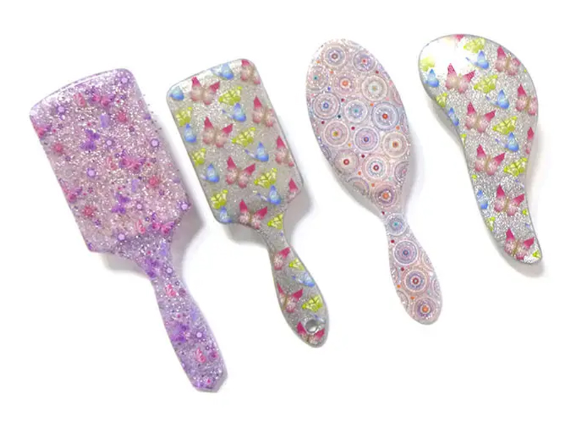 Mini Soft Touch Plastic Detangling Hårbørste