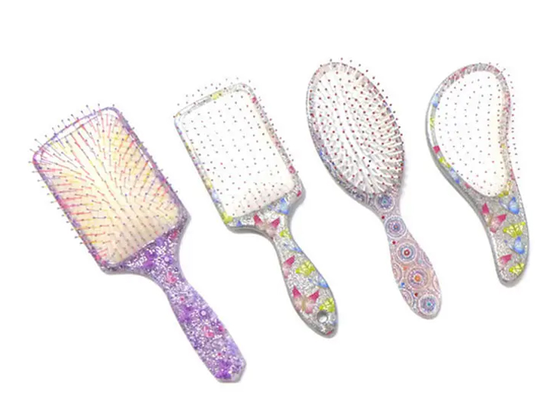 Mini Soft Touch Plastic Detangling Hårbørste