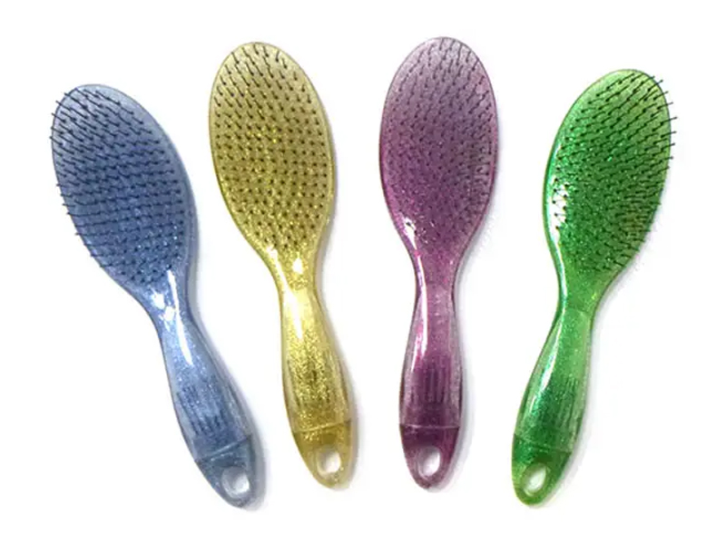 Gjennomsiktig detangling glitter hårbørste