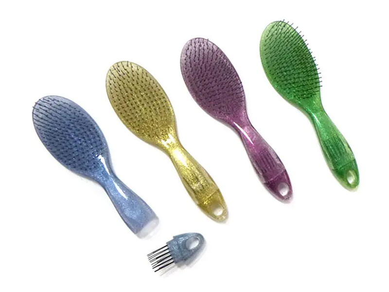 Gjennomsiktig detangling glitter hårbørste